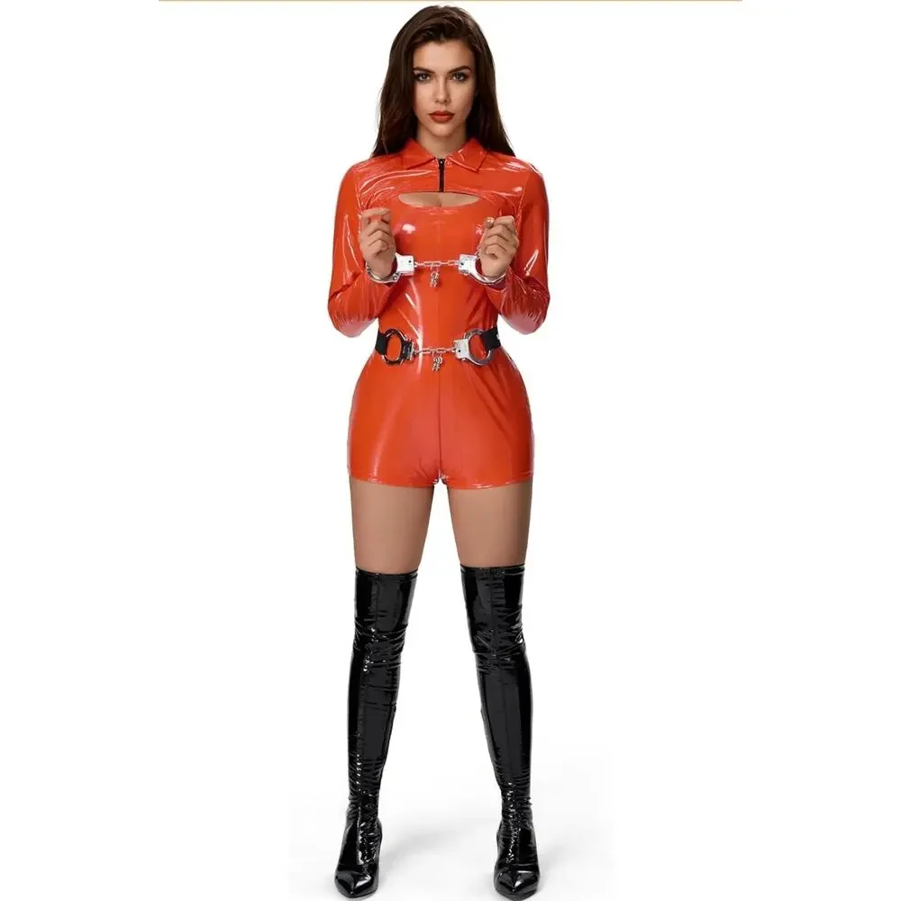 Spooktacular Creations Halloween Sexy Prisoner Costume Women Size L Inmate s29 - Picture 3 of 8